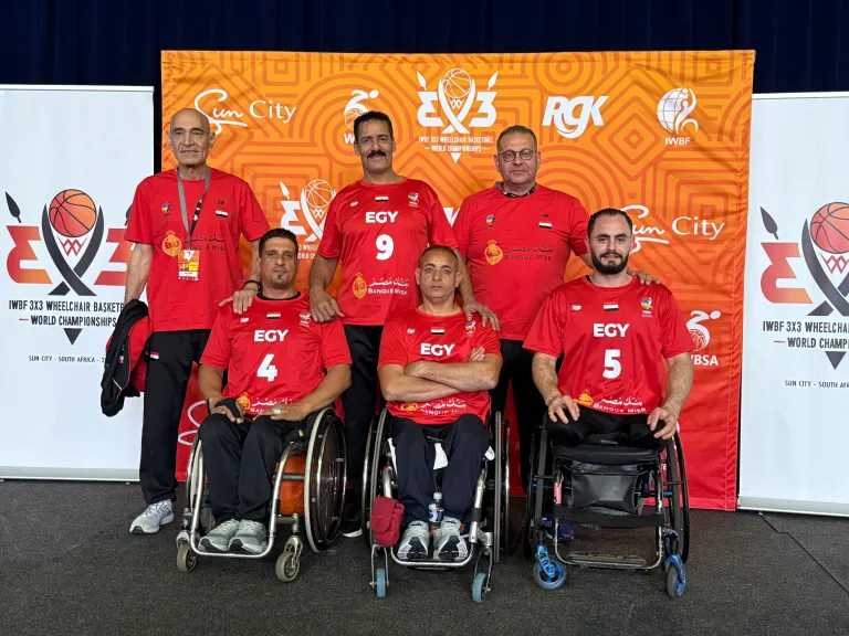أشادة عالمية بمستوى منتخب مصر لكرة السلة على الكراسى فى بطولة العالم 3×3 بجنوب أفريقيا